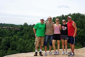 The whole hiking team. Mom stayed at the cabin with a pregnant Jenny.