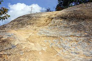 Mid-progress shot whilst scrambling up the Indian Staircase