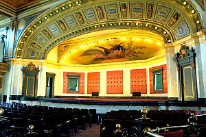 The upper floor of Hamilton County Memorial Hall