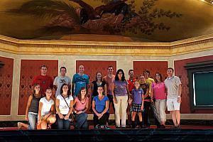 Mike Riesenberg arranged a tour of Memorial Hall for us, here's most of us on the tour.
