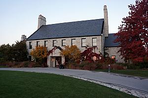 Whistling Straits Clubhouse in Kohler, WI. (Yes, Kohler, the maker of bathroom and kitchen products, owns the town of Kohler, WI, complete with everything any town would need, including a PGA golf course.)