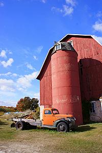 fun truck, barn and a beautiful day