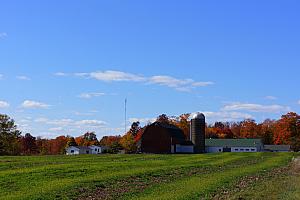 traveling along WI-42 on a beautiful day in Door County