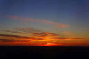 sunset from the plane