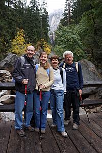 Family photo. Notice that Kelly and Mom Klocke have already shedded their top layers. Hiking makes you warm!