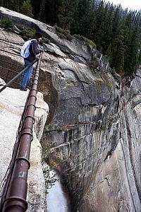 Jay standing at the overlook at the edge of the Nevada Fall