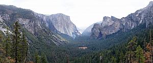 Again, one of the traditional views of Yosemite. Unfortunately, we were not blessed with blue skies today. But, still quite impressive.