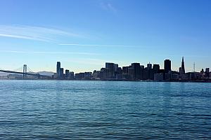 Looking back towards downtown San Francisco from Treasure Island