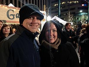 Kevin and Kyleen enjoying Fountain Square