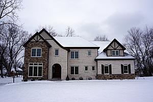 Our house in the snow