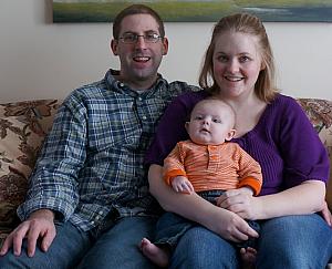 Jenny's Birthday - Chad and Jenny with Cooper