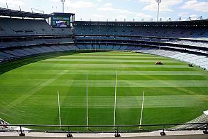 March 25: visiting Melbourne's Cricket Grounds. Giant field.