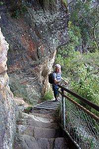 Walking down some steps - we walked down more than 900 steps to get to the valley. Luckily, we didn't have to walk back up!