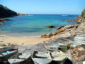 Passing by some fishing boats.