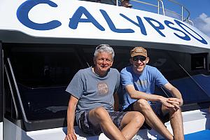 We took a boat out to sea for two hours out to the reef, where we snorkeled from three different points; no land in sight.