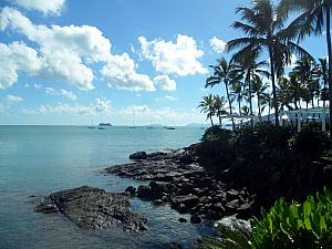 April 3: Airlie Beach. Today, we're riding on a high speed raft out to Whitehaven Beach for more snorkeling and some beach time.