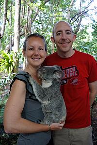 All the girls get to hold a koala! (Yes, we had to pay for the privilege.)