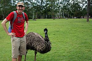 Me and my new friend, Eddie the Emu. (I just named him.) We wandered around together for a few minutes.