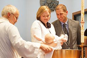 Cooper getting baptized!