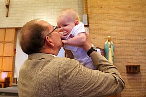 Dad/Grandpa and Cooper sharing a moment