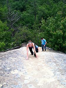 On to Red River Gorge. we start things off at the Indian Staircase! Kelly leading the way (at least in the photo; Jay is actually ahead as the photographer)