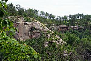 Looking back at the Indian staircase from across the ridge.