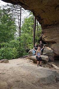 Taking a rest at the underneath part of Double Arch