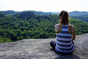 Kelly enjoying the view.