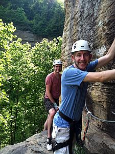 Jay and Adam with some more non-scary looking climbing shots.