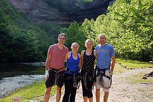 All smiles -- we made it. No falls, bumps or bruises! Just a few achy muscles. I can't wait to come back and do this again, it was a blast. 