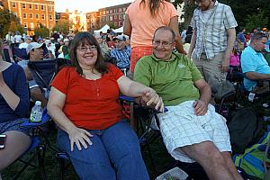 Mom and Dad posing for a photo