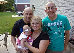 Cookout at our house -- Keith and Amber Gregory with their daughter Kaylee!