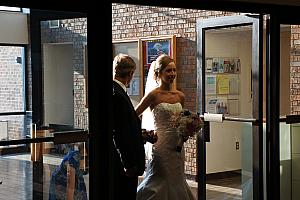 Steph walking down the aisle