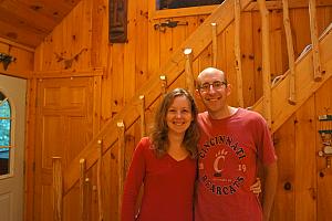 At a cabin in Athens, OH.