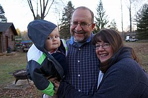 Cooper with his Grandparents