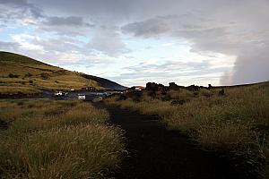 Hiking around the volcano.