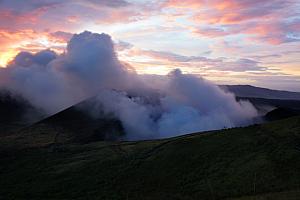 Watching the sun set along the crater was a very unique sight.