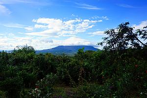 Back on our hut's porch, enjoying another beautiful view of the Concepcion volcano.