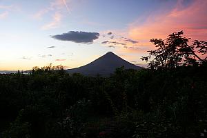 And we finally were rewarded at sunset with a non-cloud-covered Concepcion. This was the only time during our four-days on Ometep where we could see the volcano's apex.