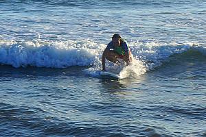 Surfing was a lot of fun, and also beat us up again. Our abdomens were good and sore for a day or two after the lesson. I had good road rash marks on my stomach from the board that took a good 10 days to heal