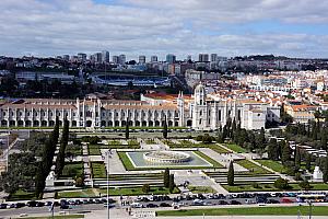 View of Jeronimos Monastery from atop Belem Tower. (Nobody took the steps up with me, so I took the steps down by myself!)