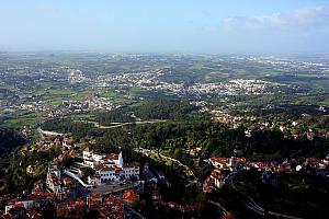 View of Sintra and surrounding landscape