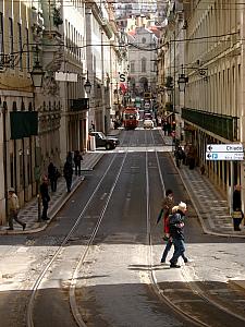 Typical road in Lisbon 