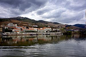 The skies look foreboding as we arrived in Regua, Portugal.