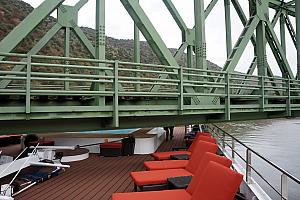 Only a couple of us were up on the top deck today. I had to kneel and duck as we passed below the bridge.

This was a trip highlight for me, even though I fully recognize it was a tad unsafe.