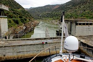 Heading back down the river now.