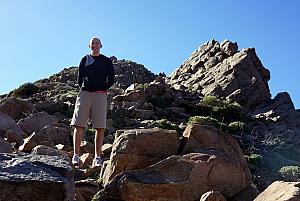 Climbing up some of the rocks