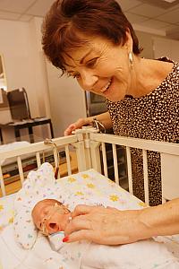 Grammy Klocke visiting with Capri