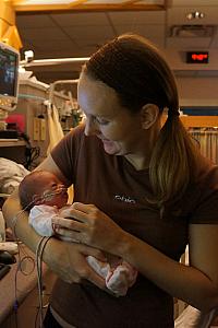 Mom and daughter sharing a moment.