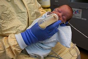 June 17: Another milestone -- bottle feeding for the first time!!